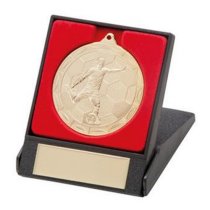 Impulse Football Medal in Box | 50mm | Gold