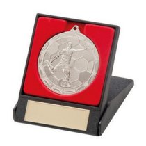 Impulse Football Medal in Box | 50mm | Silver