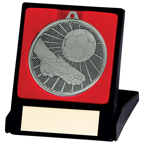Formation Football Medal in Box | 50mm | Silver