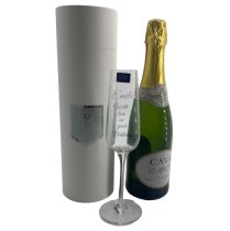 Shire County Crystal Classic Champagne Flute | Engraved | 240mm Height | Luxury Gift Tube