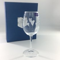 Shire County Crystal Everyday Elegance Engraved Wine Glass | Love Wine | Single | Gift Carton