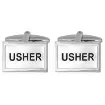 Usher Cuff Links in Personalised Silver Box