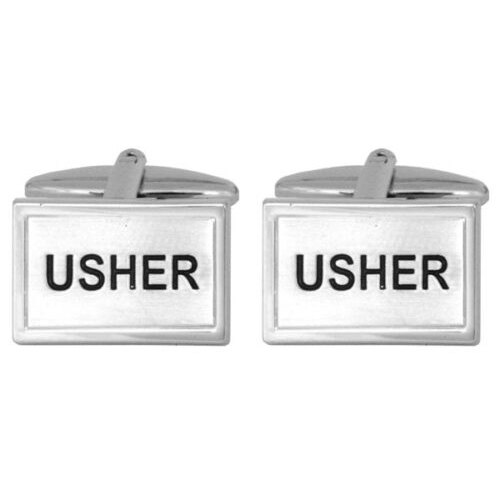 Usher Cuff Links in Personalised Silver Box