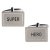 Super Hero Cuff Links in Personalised Silver Box - D901567