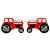 Red Tractor Cuff Links in Personalised Silver Box - D901366