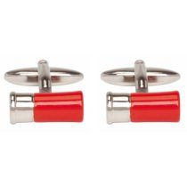 12 Bore Cartridge Cuff Links in Personalised Silver Box