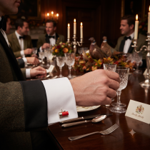 12 Bore Cartridge Cuff Links in Personalised Silver Box