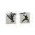 Martial Arts Cuff Links in Personalised Silver Box - D901559