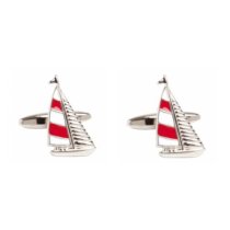 Sailing Dinghy Cuff Links in Personalised Silver Box