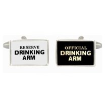 Drinkers Cuff Links in Personalised Silver Box