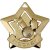 Mini Star Hockey Medal | 60mm | Gold | Supplied Unengraved - AM721G