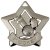 Mini Star Hockey Medal | 60mm | Silver | Supplied Unengraved - AM721S