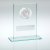 Jade/Silver Glass Netball Trophy | 114mm - JR16-TD859GB