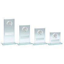 Jade/Silver Glass Netball Trophy | 114mm