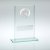 Jade/Silver Glass Netball Trophy | 140mm - JR16-TD859GC