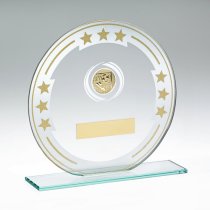 Golden Star Glass Football Trophy | 178mm