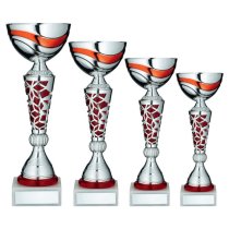 Silver/Red Trophy Cup | 330mm