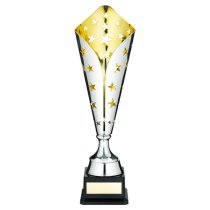 Silver/Gold Metal Star Trophy Cup | 425mm