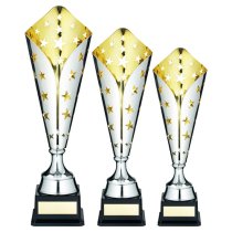 Silver/Gold Metal Star Trophy Cup | 445mm