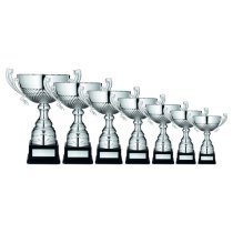 Silver Half Bowl Trophy Cup With Handles | 425mm