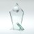Gaelic Football Jade Glass Trophy | 146mm - JR23-TD337GA