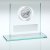Jade/Silver Glass Squash Trophy | 83mm - JR33-TD859GA