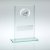 Jade/Silver Glass Squash Trophy | 140mm - JR33-TD859GC
