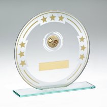 Golden Star Glass Table Tennis Trophy | 159mm