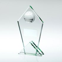 Jade Glass Volleyball Trophy | 146mm