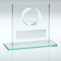 Jade Glass With Silver Wreath Trophy | 83mm