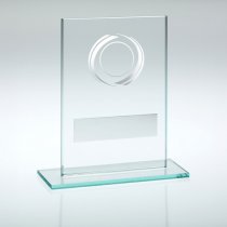 Jade Glass With Silver Wreath Trophy | 114mm