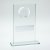Jade Glass With Silver Wreath Trophy | 140mm - JR9-TD859GC