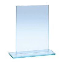 Jade Glass Narrow Trophy Plaque | 4mm Thick | 114mm