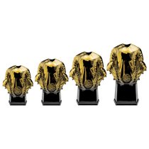 Invincible Heavyweight Football Trophy | Gold & Carbon | 160mm | G24