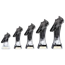 Rapid Strike Football Trophy | Heavyweight | Carbon Black & Ice Platinum | 160mm | G5