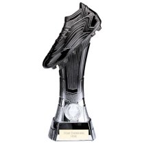Rapid Strike Football Trophy | Heavyweight | Carbon Black & Ice Platinum | 250mm | G24