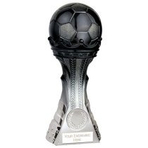 King Football Trophy | Heavyweight | Black to Platinum | 160mm | S5