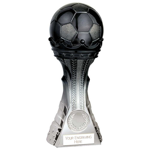 King Football Trophy | Heavyweight | Black to Platinum | 160mm | S5