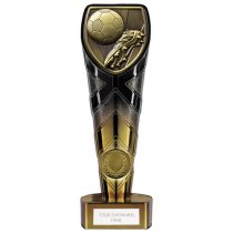 Fusion Cobra Football Boot & Ball Trophy | Black & Gold | 200mm | G7