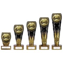 Fusion Cobra Football Shirt Plastic Plaque Trophy | Black & Gold | 110mm | G9