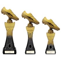 Fusion Viper Tower Football Boot Trophy | Black & Gold | 255mm | G7