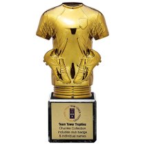 Fusion Viper Legend Football Shirt Trophy | Black & Gold | 160mm | S7