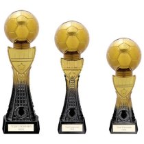 Fusion Viper Tower Football Trophy | Black & Gold | 305mm | G25