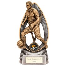 Havoc Football Male Trophy | Antique Gold & Silver | 150mm | G7