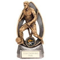 Havoc Football Male Trophy | Antique Gold & Silver | 200mm | G25