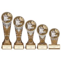 Ikon Tower Goalkeeper Trophy | Antique Silver & Gold | 150mm | G24