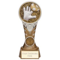Ikon Tower Goalkeeper Trophy | Antique Silver & Gold | 175mm | G24