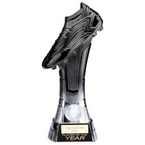 Rapid Strike Player of the Year Football Trophy | Carbon Black & Ice Platinum | 250mm | G24