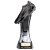 Rapid Strike Managers Player Football Trophy | Carbon Black & Ice Platinum | 250mm | G24 - PM24091E