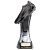 Rapid Strike Top Goal Scorer Football Trophy | Carbon Black & Ice Platinum | 250mm | G24 - PM24094E